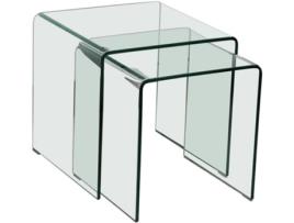 Mesa de Centro BHP B154076 (Tampo: Vidro - 42 / 39 x 42 / 36 x 42 / 36 cm)