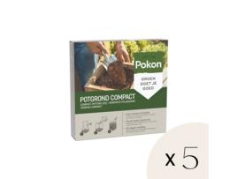 Fertilizer - Pokon - Potting soil coconut - Conjunto de 5 - Pote 18cm - Altura 18cm