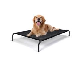 Cama Elevada para Cães Grande Cama Refrescante para Cães NOBLEZA Preto XL 137X90X20Cm