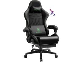 Cadeira para Jogos GTPLAYER, Cadeira para Jogos ErgonóMica, Cadeira de SecretáRia Com Apoio para Os PéS, Cadeira de EscritóRio Musical Preto-Verde