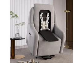 Cadeira COMHOMA de Relaxamento Eléctrica, Cadeira de Massagem com Elevador Elétrico, Cadeira Reclinável, Cadeira para TV, Tecido Cinza