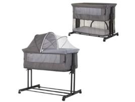 Berço co-leito ZEN com grade dobrável conversível em cercadinho da Chipolino Granite