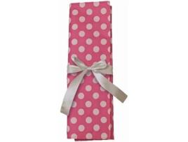 Bolsa de Agulha de Crochê KLEIBER Bolinhas Rosa/Branco