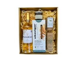 Gold Box Mouton cadet blanc 75 cl - La Plantation Mixture of fleur de sel and lemon spices Kampot pepper sauce - Breadstick - Tapenade