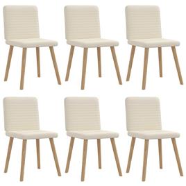 vidaXL Cadeiras de jantar 6 pcs linho