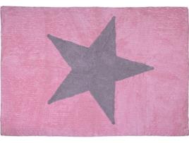 Tapete ARATEXTIL Estela (Algodão - Rosa - Cinzento - 120x160cm)