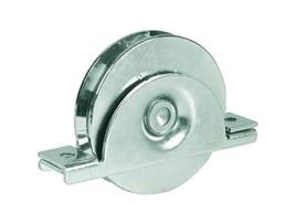 Gate Wheels Gorge U-20 Art. 392L com Suporte IBFM IBFM 2223340 Aço Galvanizado Diâmetro 100 Mm