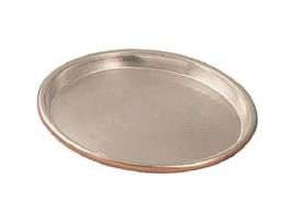 Bandeja de Cobre Estanhado Tonda VIGOR BLINKY 94080 Borda 3 Cm Diâmetro 50 Cm