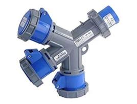 Adaptador Sp Cee 2Pt Pr Cee 3 X 2Pt ROSI Multiplicador Móvel com 3 Saídas