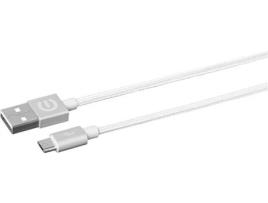 Cabo de Dados ESTUFF (Micro USB A - 1 m - Prateado)