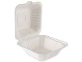 Caixa de Hambúrguer de Cana NATURE STAR com Tampa Branca