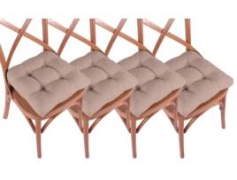 Almofada para cadeira 40 x 40 x 5 cm - Bege M'DECO