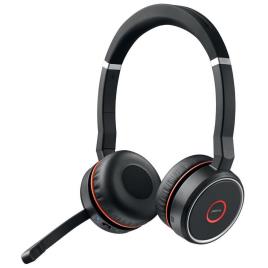 Gn Fones De Ouvido Jabra Evolve 75 Stereo Ms Wireless One Size Black / Red