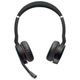 Evolve 75 MS Stereo - Auscultadores - no Ouvido - Bluetooth - SEM Fios - Cancelamento de Ruído Activo - USB - com Suporte de Carregamento