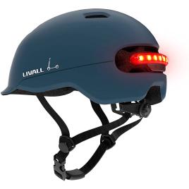 Livall C 20 Led Com Freio Aviso Led M Ocean Blue