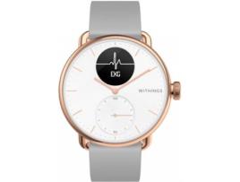 Relógio Desportivo WITHINGS Scanwatch (38mm - SpO2 - Rosa Dourado/Branco)