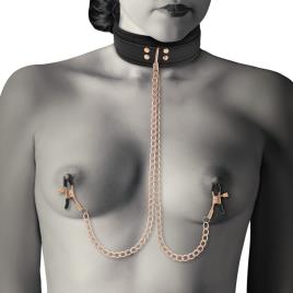 COQUETTE FANTASY COLLAR WITH NIPPLES CLAMPS