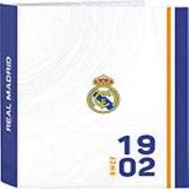 Pasta com argolas Real Madrid C.F. Azul Branco A4