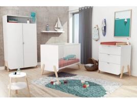 Quarto Pirata: Cama 60X120 Cômoda Guarda-Roupa AT4
