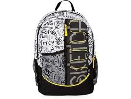 Mochila de Unisexo NE.XXN! MILANO Ne Xxn Escolar Média Milano Sketch Reciclado Branco