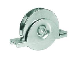 Rodas para Portão IBFM 2223342 Ranhura U-20 Aço Galvanizado Diâmetro 120 Mm