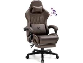 Cadeira para Jogos GTPLAYER, Cadeira para Jogos ErgonóMica, Cadeira de SecretáRia Com Apoio para Os PéS, Cadeira de EscritóRio Musical Castanho Claro