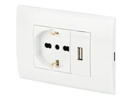 POLY POOL Pp6096X Kit Embutido 250V com Tomada Elétrica Schuko Pluristandard 10A 16A Italiano/Alemão e Italiano
