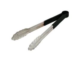 Pinça de Servir ILSA de Aço Inoxidável com Cabo Antiderrapante de 23 Cm Preto