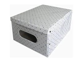 Caixa de Armazenamento Plástica LAVATELLI Kanguru Jumby Tamanho Grande 40X50X25Cm Flor de Lis