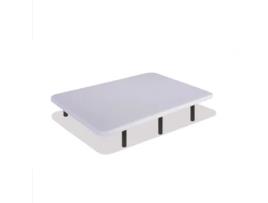 Base Estofada Tecido 3D Antiderrapante, Estrutura 30X40 Mm, Cor Branco, Inclui Pernas Metálicas De 40Cm 150X180 Cm DREAMNITE