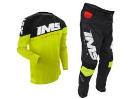 Conjunto Motocross IMS Army X Preto Amarelo Neon Branco (Y3XL-16)