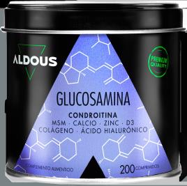 Glucosamina Condroitina Msm Colágeno Ácido Hialurônico Zinco Cálcio e Vitamina D3 200 Comprimidos Aldous. ALDOUS LABS