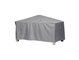 Capa Protetora para Mesa Retangular de Jardim 245 X 115 X 71 Cm Poliéster Tecido Oxford 600D Cor: Cinza MEHR GARTEN