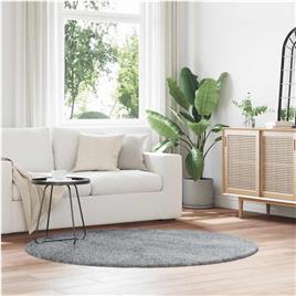 vidaXL Tapete shaggy de pelo alto 160x160 cm cinzento prateado