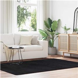 vidaXL Tapete shaggy de pelo alto 160x230 cm poliéster preto