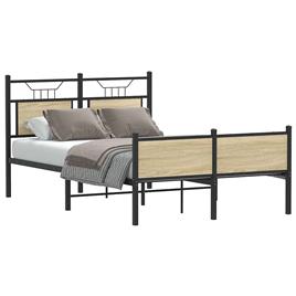 vidaXL Estrutura cama s/ colchão derivados de madeira carvalho sonoma