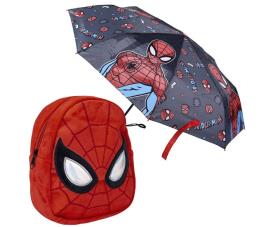 Conjunto de mochila spiderman nursery + guarda-chuva dobrável infantil combinando