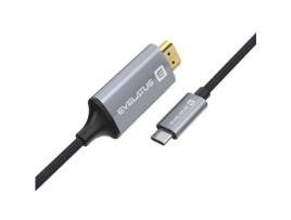 Cabo Dados Evelatus HDMI/Type-C TPC04 Black