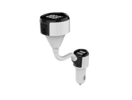 Bc18 Bluetooth Fm Transmissor Kit Mãos Livres Dual Usb 3.4A Carregador de Carro Aux 3.5Mm Leitor de Mp3 Estéreo