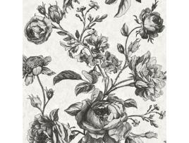 387002-Gu Papel de Parede com Flores Ligeiramente Texturizado Piscando 5 33 M2 PROFHOME