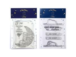 Carimbos LOVE IN THE MOON O Pequeno Princípe Lua e Boa