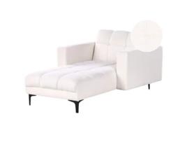 Chaise longue BELIANI Alnes de Bouclé Branco 109x183x77