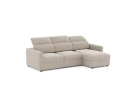 Sofá-Cama Chaise Longue BUDWING Morgan Bege - 4 Lugares - 236x148x95 cm