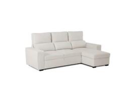 Sofá-Cama Chaise Longue BUDWING Harper Bege - 4 Lugares - 248,5x156x103 cm