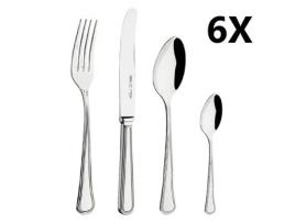 Set 24 Talheres CROMA (6 Facas Mesa, 6 Garfos Mesa, 6 Colheres Mesa, 6 Colheres de Chá) BELO INOX