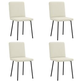 vidaXL Cadeiras de jantar 4 pcs veludo cor creme