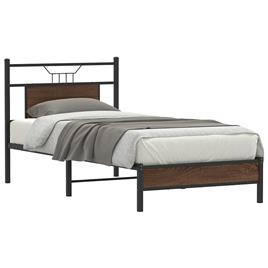 vidaXL Estrutura cama s/ colchão derivados madeira carvalho castanho