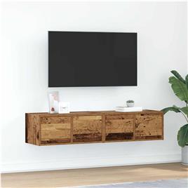 vidaXL Móveis TV 2 peças madeira velha 60x31x25,5cm madeira trabalhada