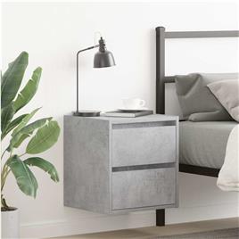vidaXL Mesas de cabeceira parede 2 pcs 38x34x40 cm cinza cimento