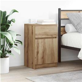 vidaXL Mesas de cabeceira 2pcs derivados de madeira carvalho artisiano